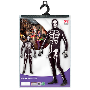 Vestito Carnevale Scheletro Arrapato Travestimento Halloween Uomo - 0369