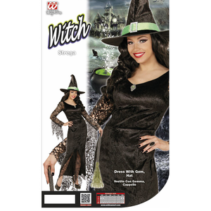 Vestito Carnevale Strega Travestimento Halloween Donna - 0650