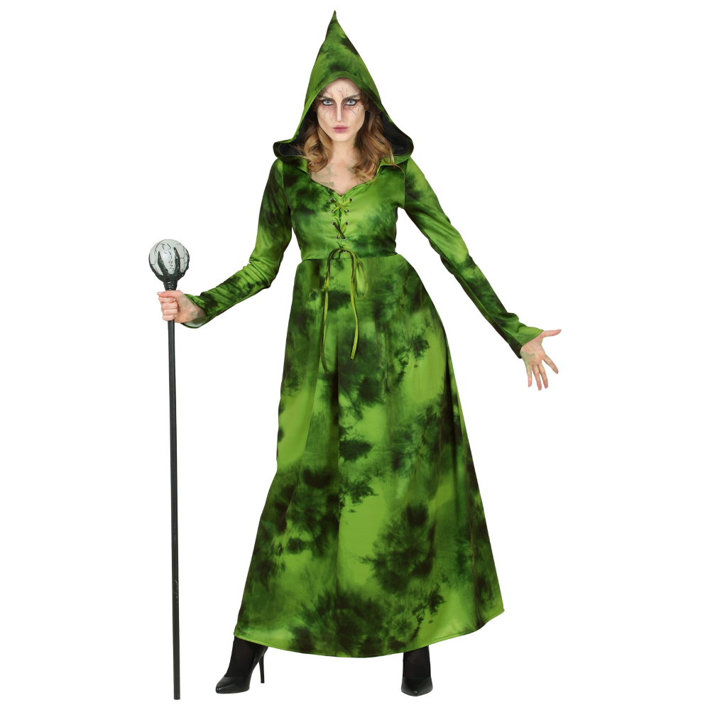 Vestito Carnevale Strega Della Foresta Travestimento Halloween Donna - 1071