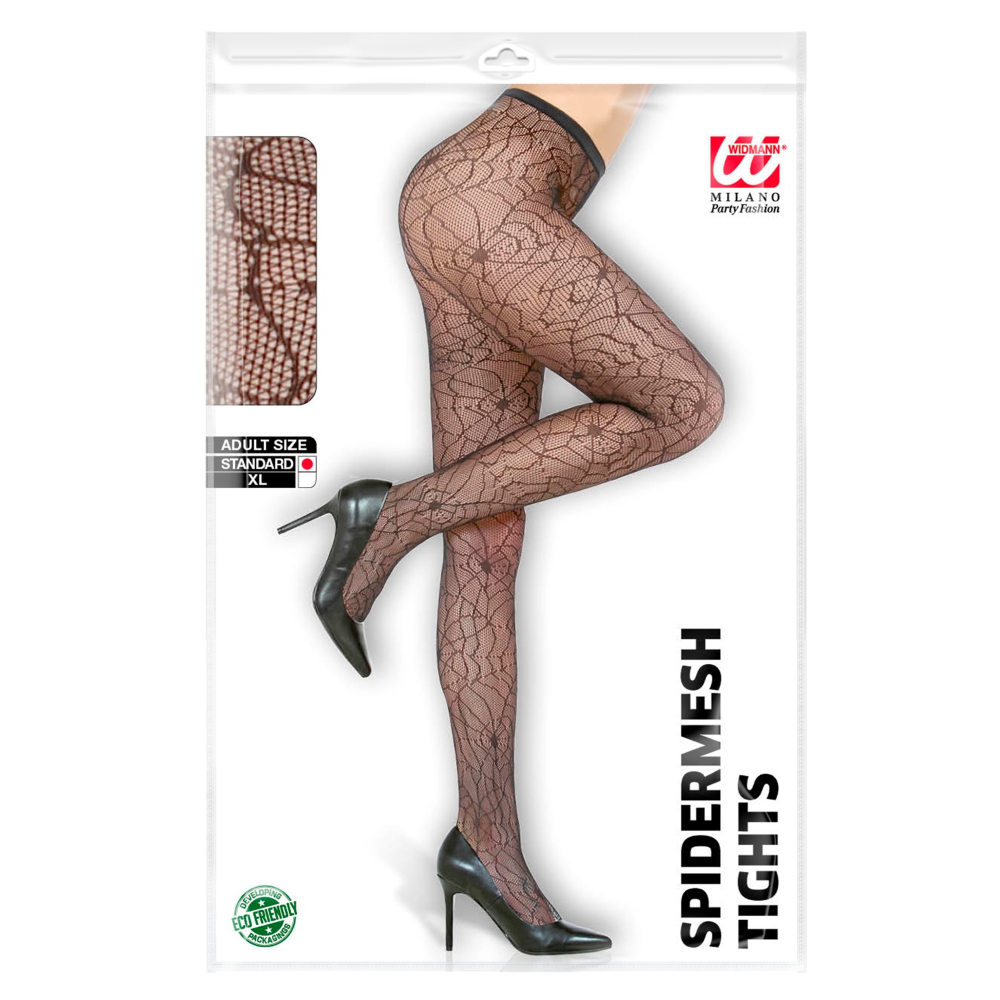 Calze a Maglia Ragnatela Tg Unica Adulto Accessorio Travestimento Halloween - 29346
