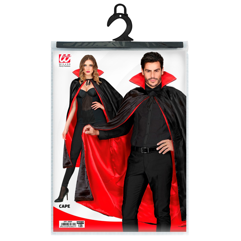 Mantello Foderato con Colletto Accessori per Travestimento Carnevale Halloween - 3586f