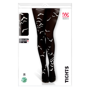 Calze con Pipistrelli 40 Den Tg Unica Adulto Accessorio Travestimento Halloween - 4787p