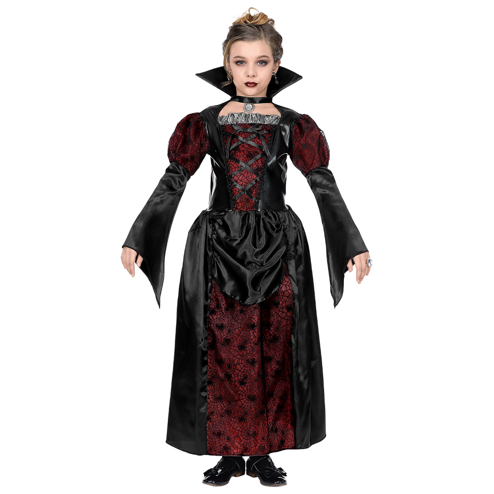 Vestito Carnevale Vampiressa Travestimento Halloween Bambina - 7023