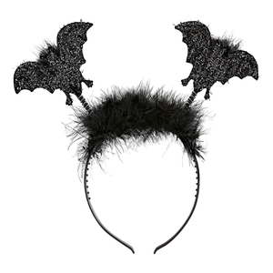 Cerchietto Pipistrello con Piume Accessori Travestimento Carnevale Halloween - 9807b