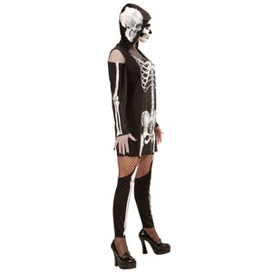 Vestito Carnevale Scheletro Travestimento Halloween Donna - 9872