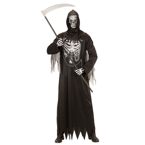 Vestito Carnevale Grim Reaper Travestimento Halloween Uomo - 0867