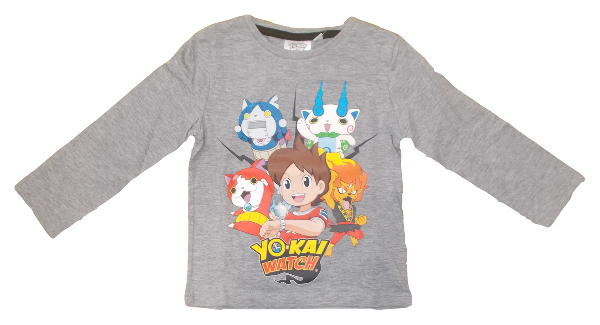 T-Shirt Yo Kai Watch Bambino Ragazzo Sun City 3/8 Anni - Hq1542grigio