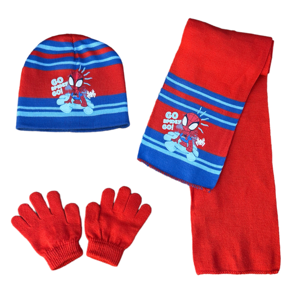 Set 3 Pezzi Spidey MARVEL Cappello Sciarpa Guanti Taglia Unica Bambini - M08151mc