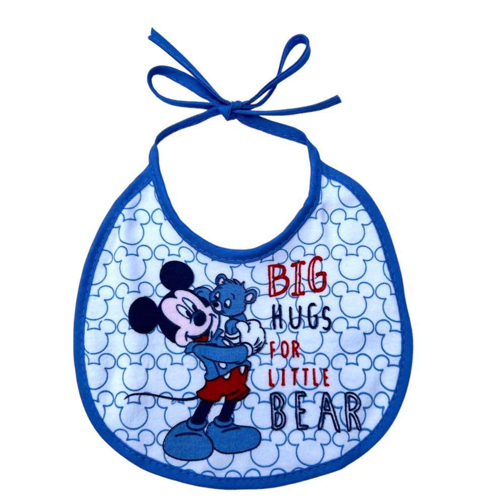 Bavette Topolino DISNEY Set 3 Bavaglini in Tessuto con Scatola - Wd2021