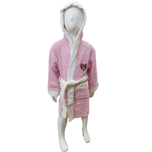 Accappatoio in Spugna 100% Cotone Minnie DISNEY Accappatoio con Cappuccio e Cintura - Min0927