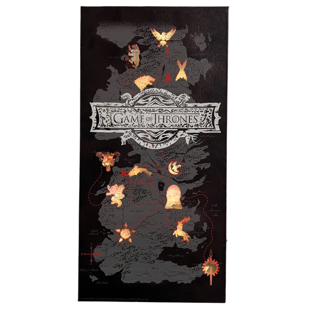 Tela Game of Thrones Quadro con Luci a LED a Batterie 40 CM - 22859