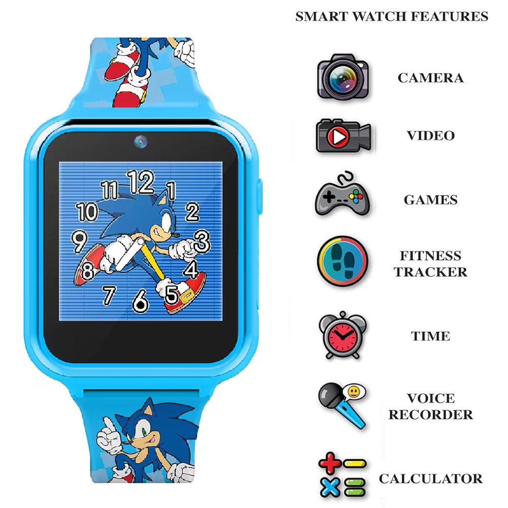 Orologio Interattivo Sonic Smartwatch Gioco Multifunzione con USB - Snc4055