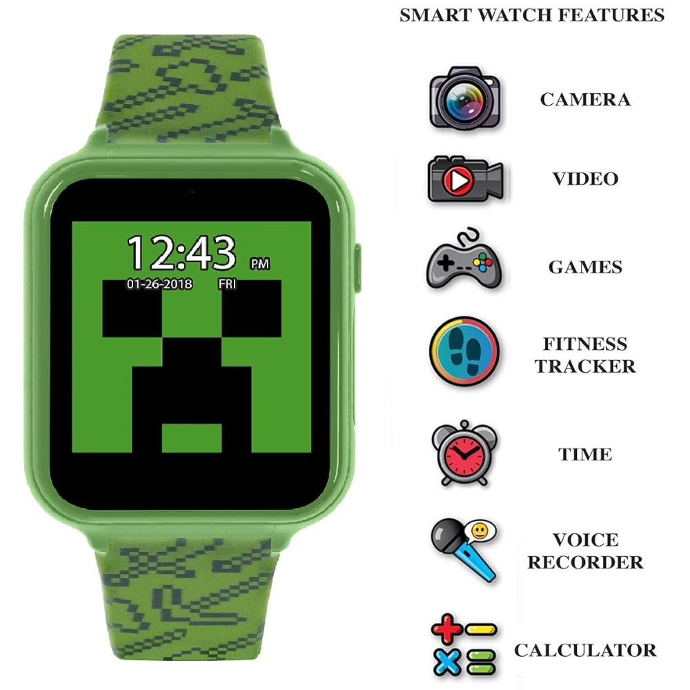 Orologio Interattivo Minecraft Smartwatch Gioco Multifunzione con USB - Min4045