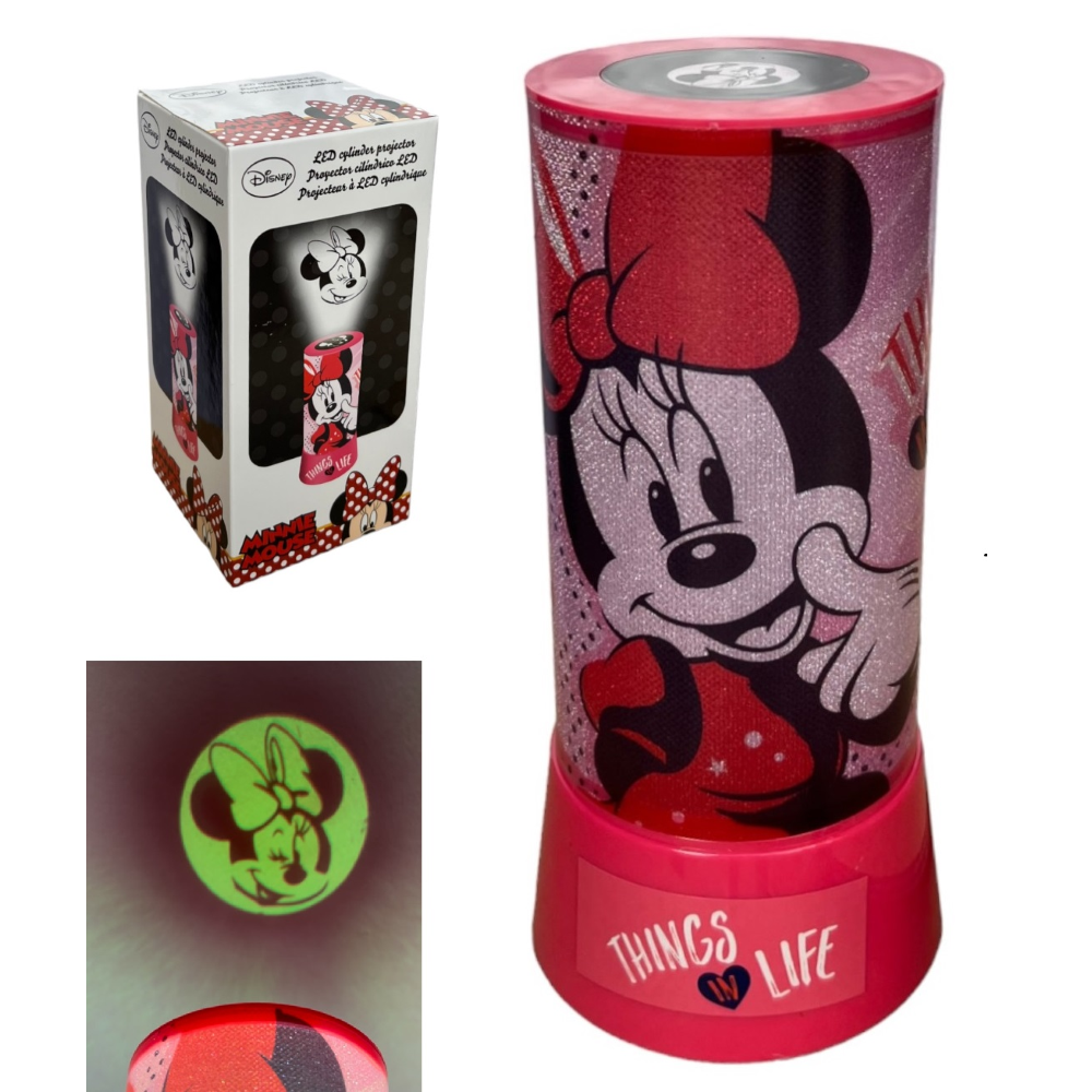 Lampada con Proiettore Minnie DISNEY Luce LED Multicolore Lampada a Batterie - Wd21240