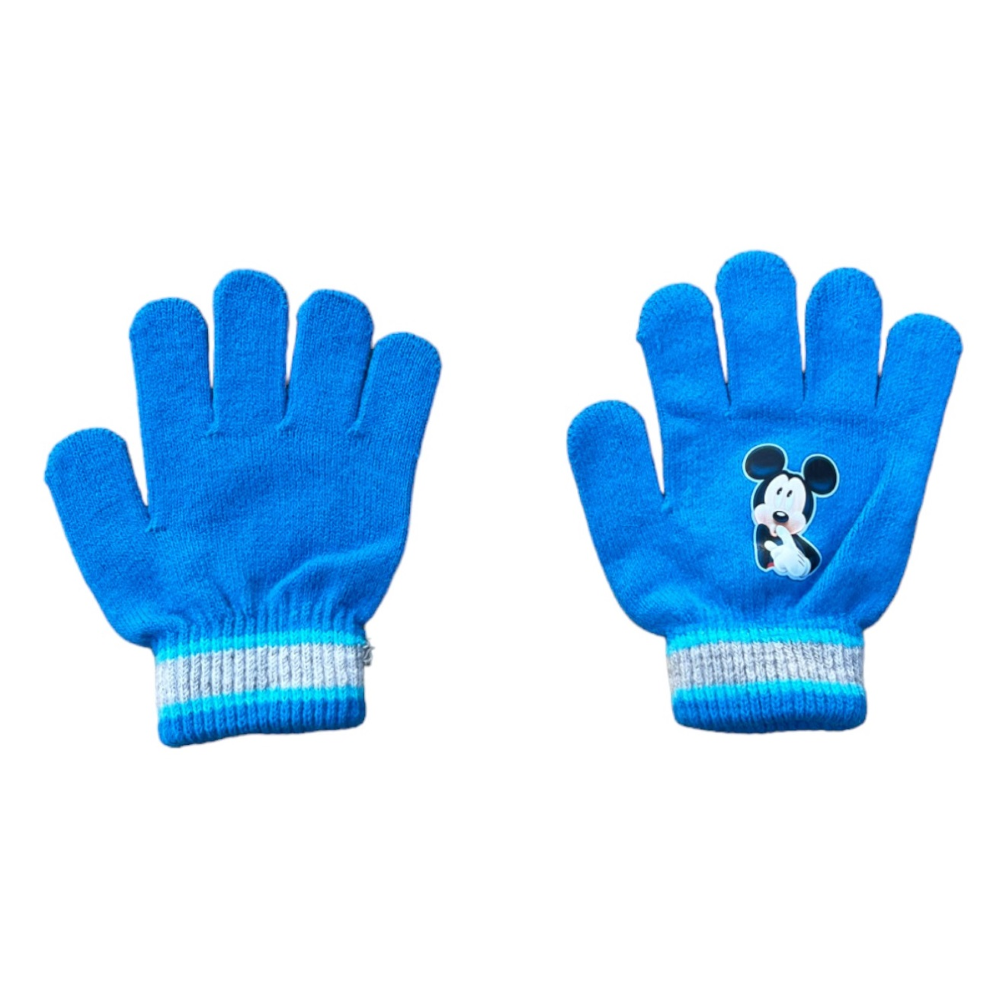 Cappello Invernale Scaldacollo Guanti Topolino DISNEY 3 Pz Taglia Unica - Mic22-2386celeste