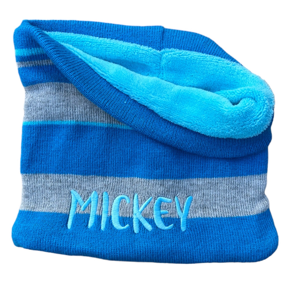 Cappello Invernale Scaldacollo Guanti Topolino DISNEY 3 Pz Taglia Unica - Mic22-2386celeste
