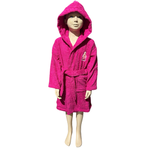 Accappatoio in Spugna 100% Cotone Barbie Accappatoio con Cappuccio e Cintura - Bar-1296