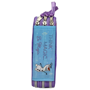 Astuccio Scuola 3d Frozen Ii DISNEY Elsa Anna Multiscomparto 3 Zip Portacolori Pennarelli Giotto - Fr0794