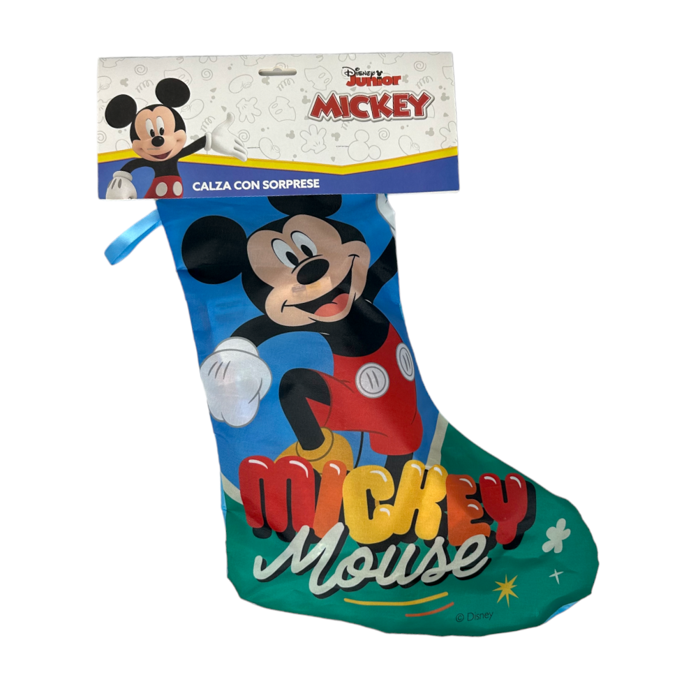 Calza Della Befana con Accessori Topolino DISNEY Calzettone con 4 Giochi per Bambini - Mic1012