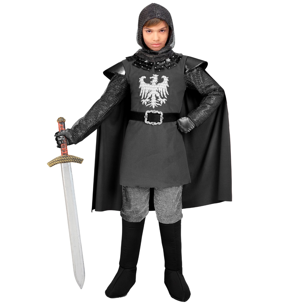Vestito Carnevale Cavaliere Travestimento Bambino Costume Mantello Cintura - 0839
