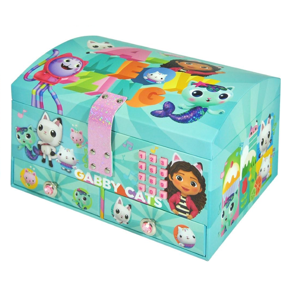Portagioie Musicale Gabby's Dollhouse con Codice Segreto Elettronico in Cartone - Gd00041