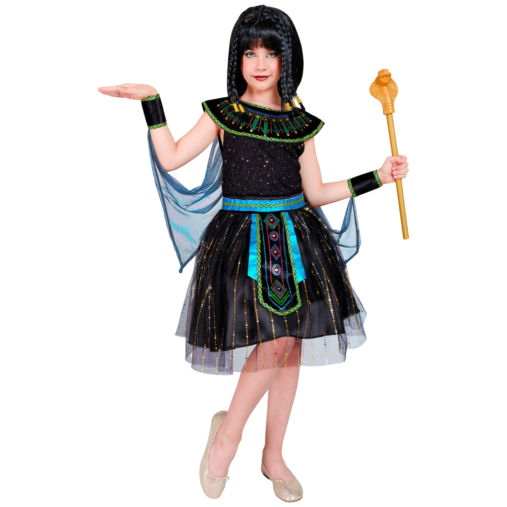 Vestito Carnevale Regina Egiziana Costume Travenstimento Bambina - 0838