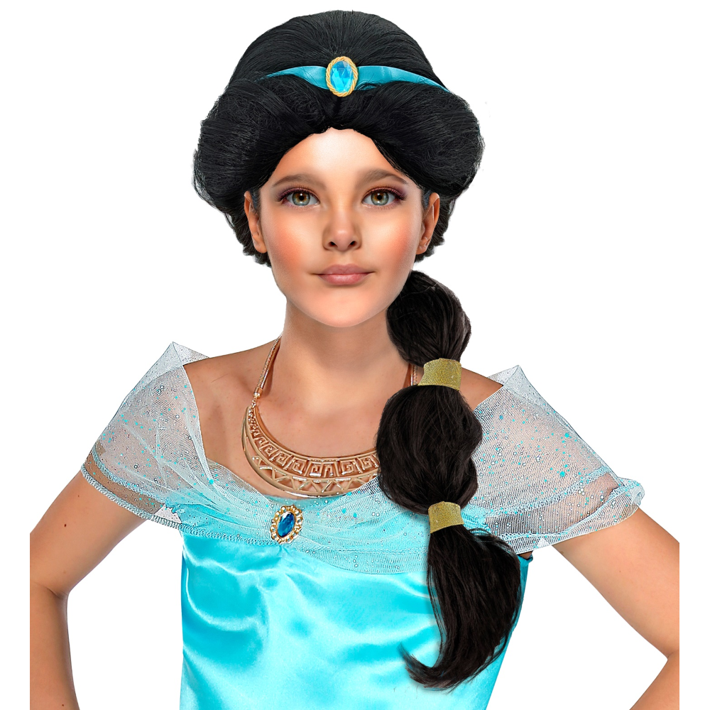 Parrucca Principessa Araba Jasmine Accessori per Abito Vestito Travestimento Carnevale - 06326