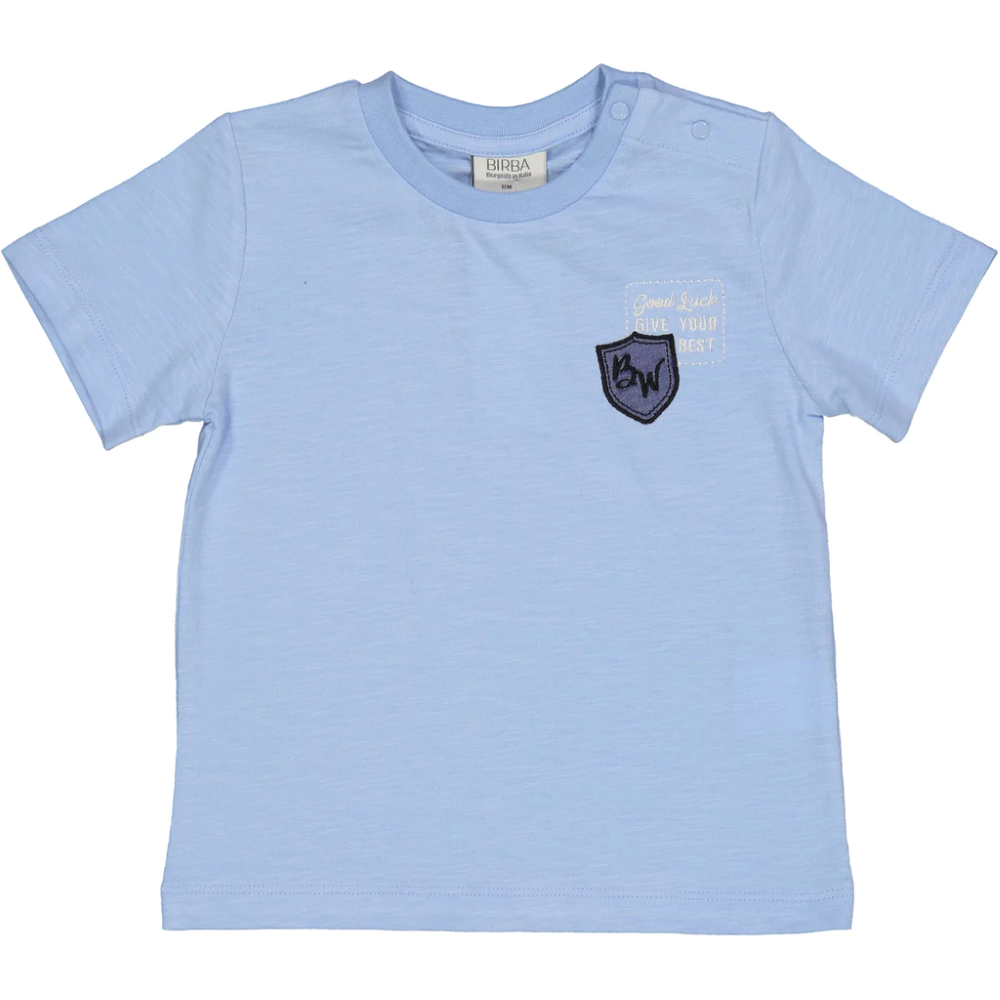 T-Shirt con Scudetti Ricamati Maglietta Bambino Birba 100% Co - 84034.00/g