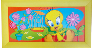 Quadro Titty Looney Tunes Cornice Mdf Cm. 56x30 - 10033673