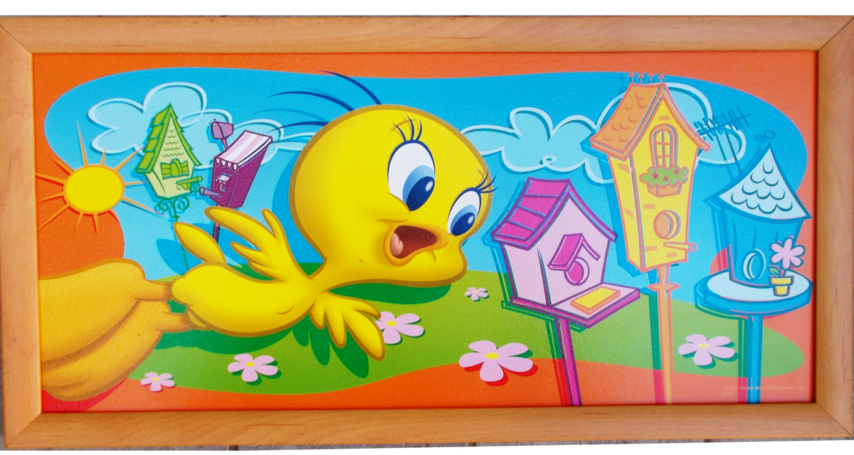 Quadro Titty Looney Tunes Cornice Mdf Cm. 52x26 - 10033674