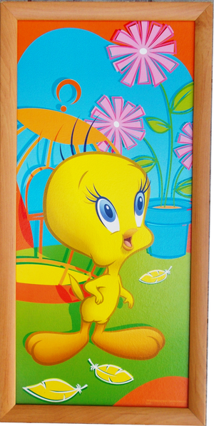 Quadro Titty Looney Tunes Cornice Mdf Cm. 52x26 - 10033675