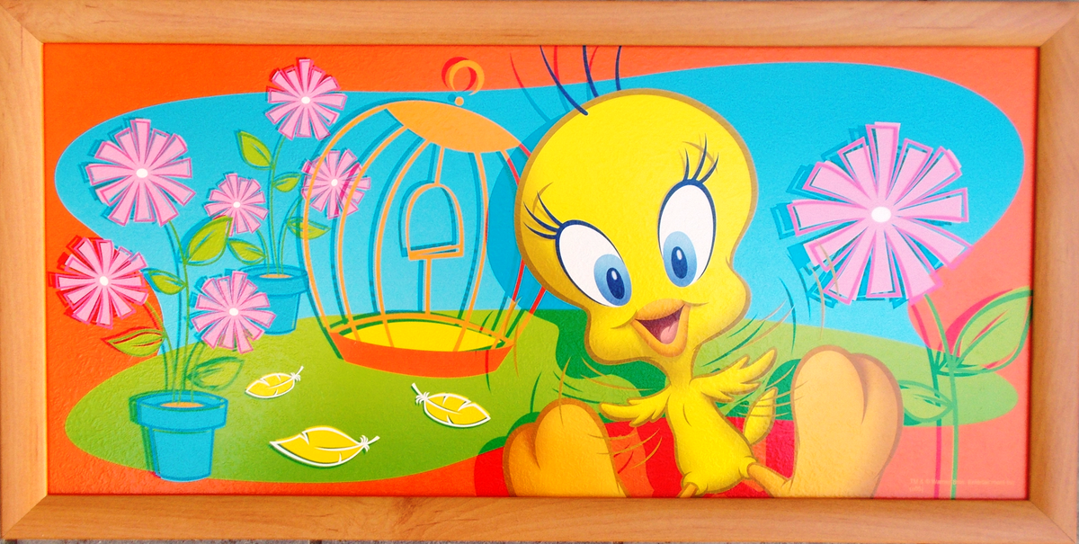 Quadro Titty Looney Tunes Cornice Mdf Cm. 52x26 - 10033676