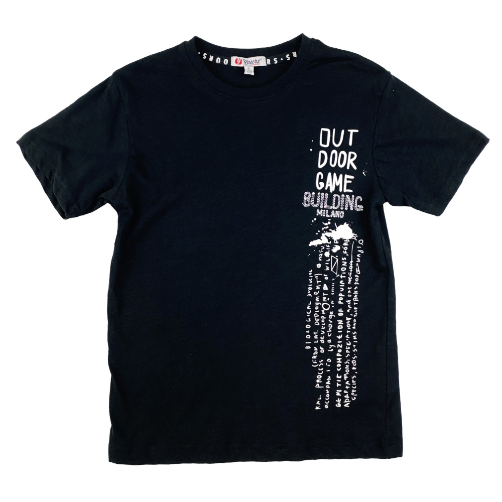 T-Shirt con Stampa Yours Manica Corta Ragazzo 8/16 Anni - By674