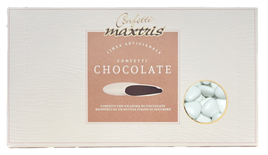 Confetti Cuoricini Bianchi Cioccolato Fondente Maxtris Confezione da 1 Kg Bomboniere Cuori Mignon - 01796