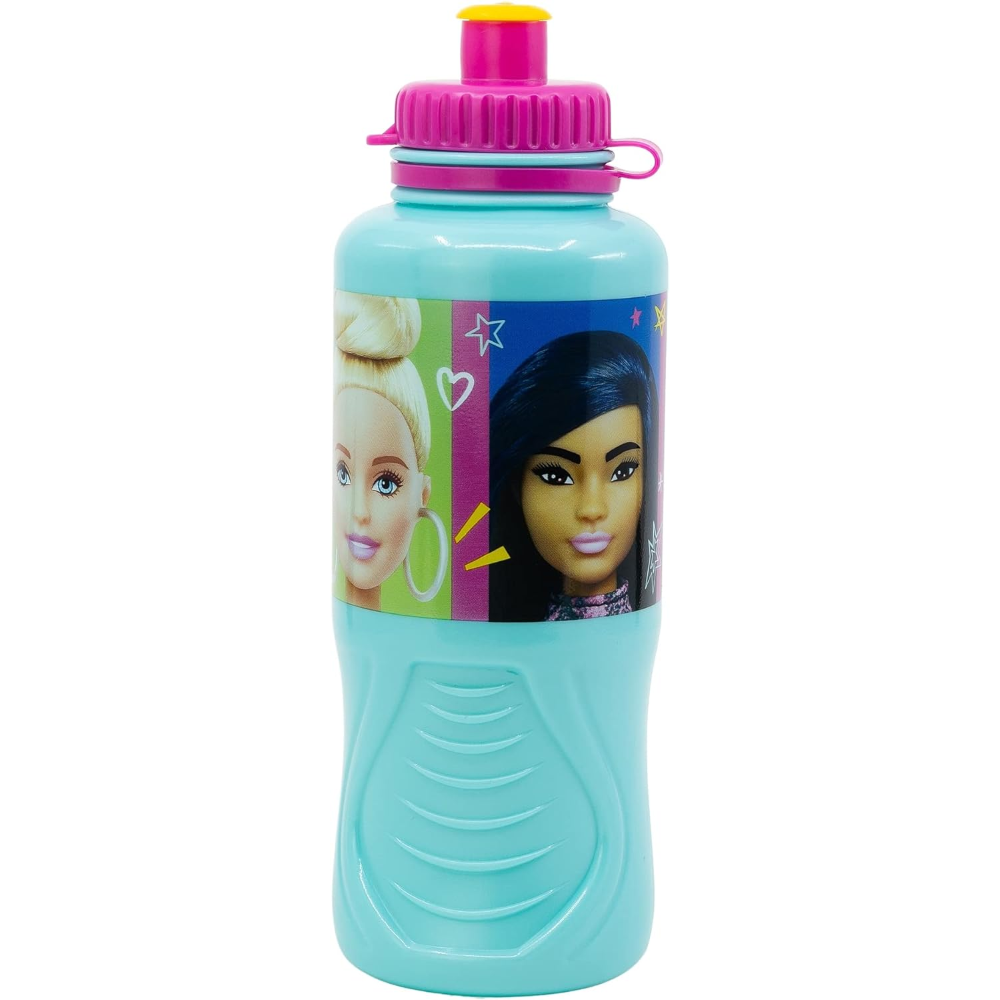 Borraccia Sport Barbie Bottiglia in Plastica Riutilizzabile con Beccuccio 430 Ml - St15928