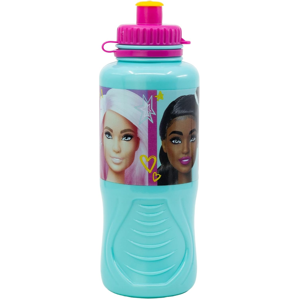 Borraccia Sport Barbie Bottiglia in Plastica Riutilizzabile con Beccuccio 430 Ml - St15928