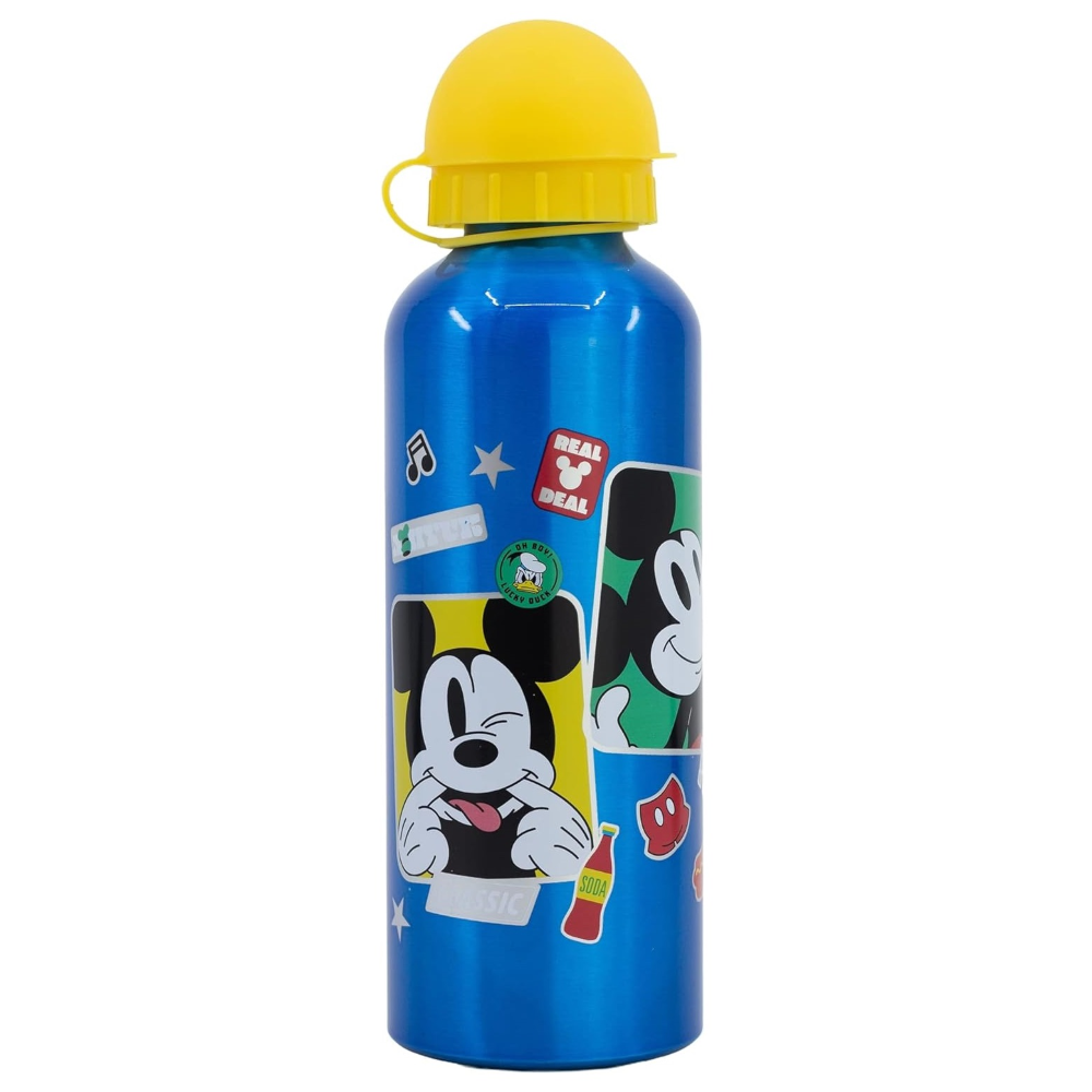 Borraccia in Alluminio Topolino DISNEY con Beccuccio e Coperchio 530 Ml - 74360