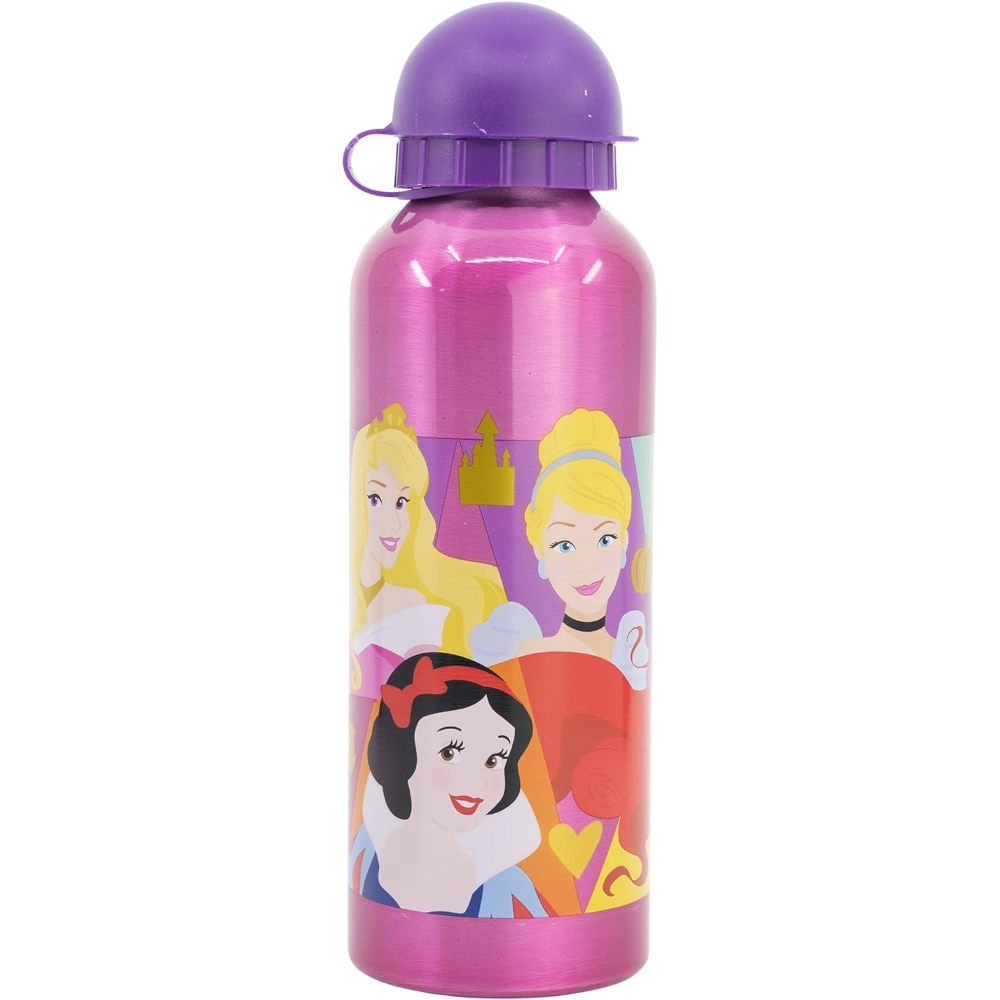 Borraccia in Alluminio Principesse DISNEY con Beccuccio e Coperchio 530 Ml - 51260