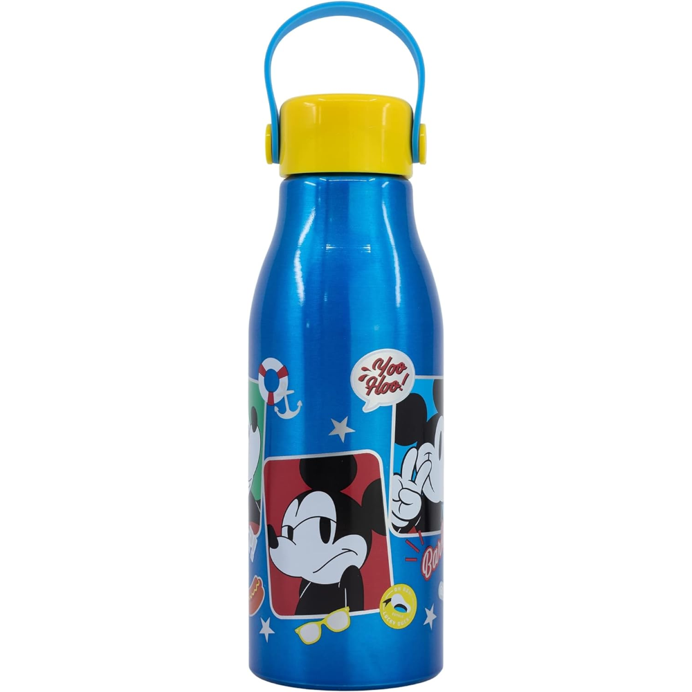 Borraccia in Alluminio Topolino DISNEY Tappo con Manico in Silicone 760 Ml - 74361