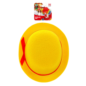 Bombetta Gialla Clown Cappello in Feltro Accessri Abito Vestito Carnevale Bambino - 32632