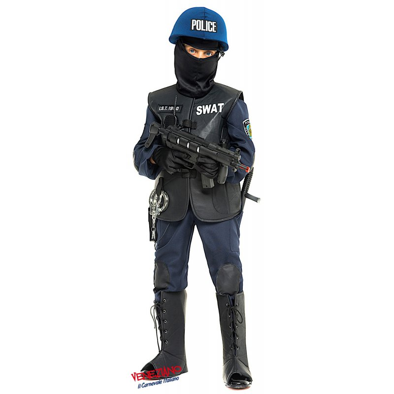 Vestito Carnevale Swat Costume Travestimento Bambino - 52350