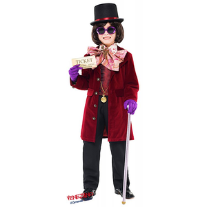 Vestito Carnevale Willy il Re Del Cioccolato Costume Travestimento Bambino - 52355