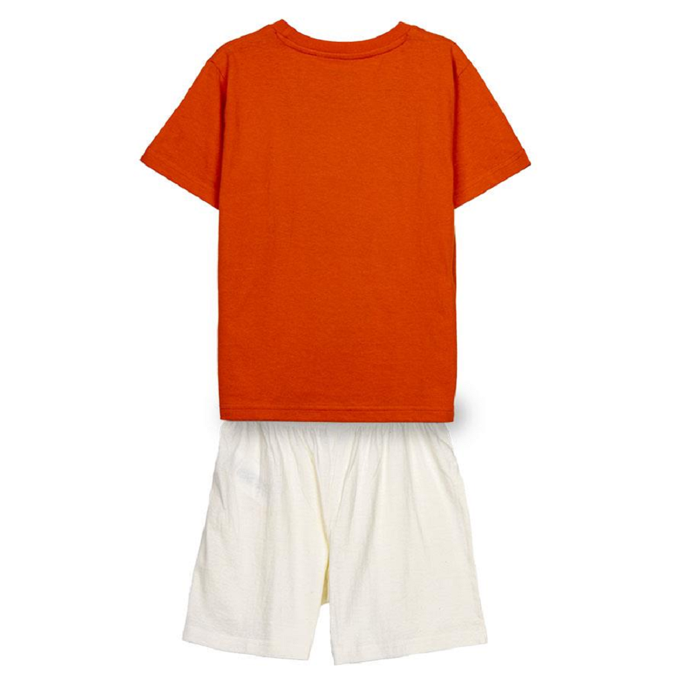 Pigiama Estivo Topolino DISNEY T-Shirt Short 100% Cotone per Bambini- 1329rosso