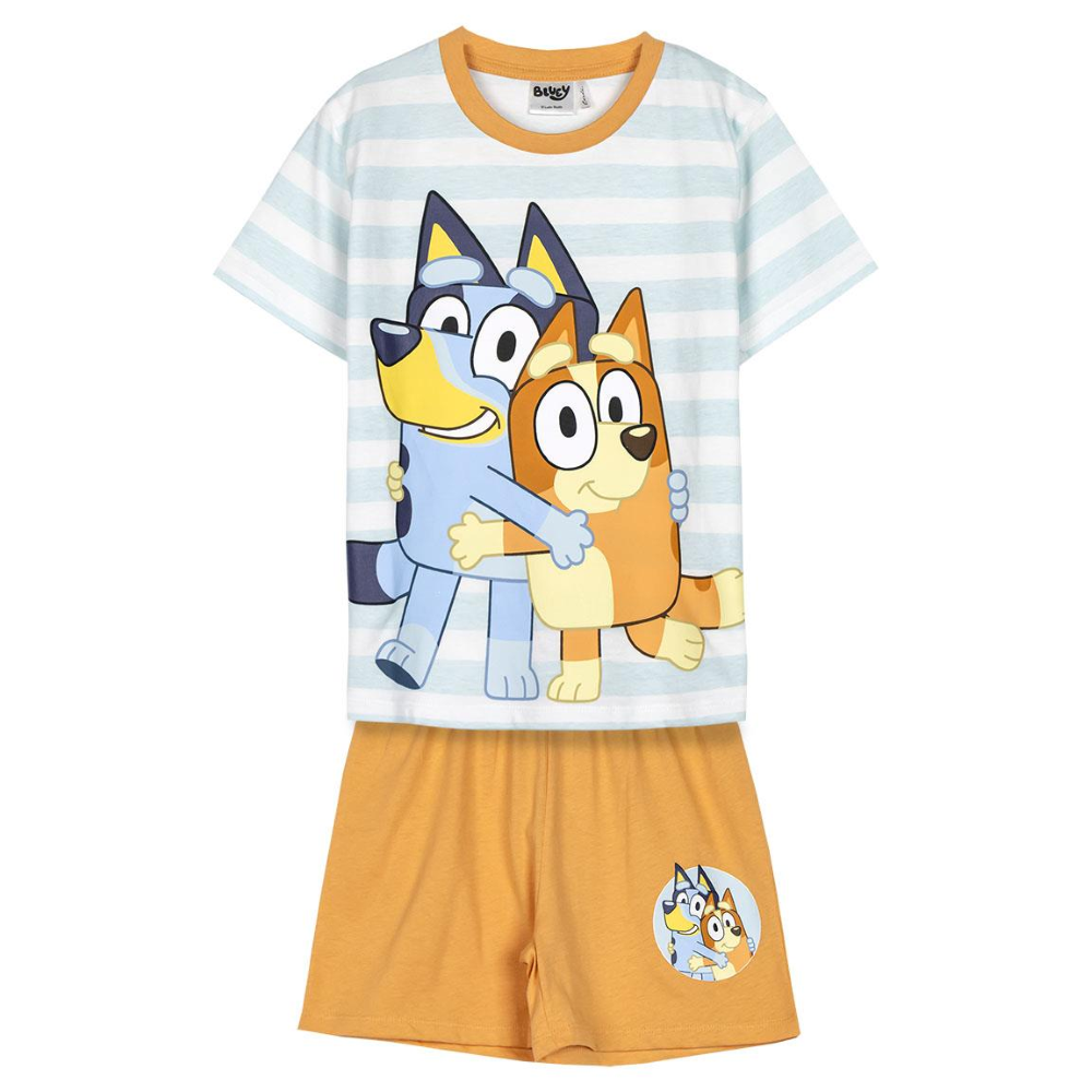 Pigiama Estivo Bluey e Bingo T-Shirt Shors in Cotone Bambini - 2060