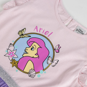 Scamiciata la Sirenetta Ariel Principesse DISNEY Abito in Cotone Neonata Bambina - 2058