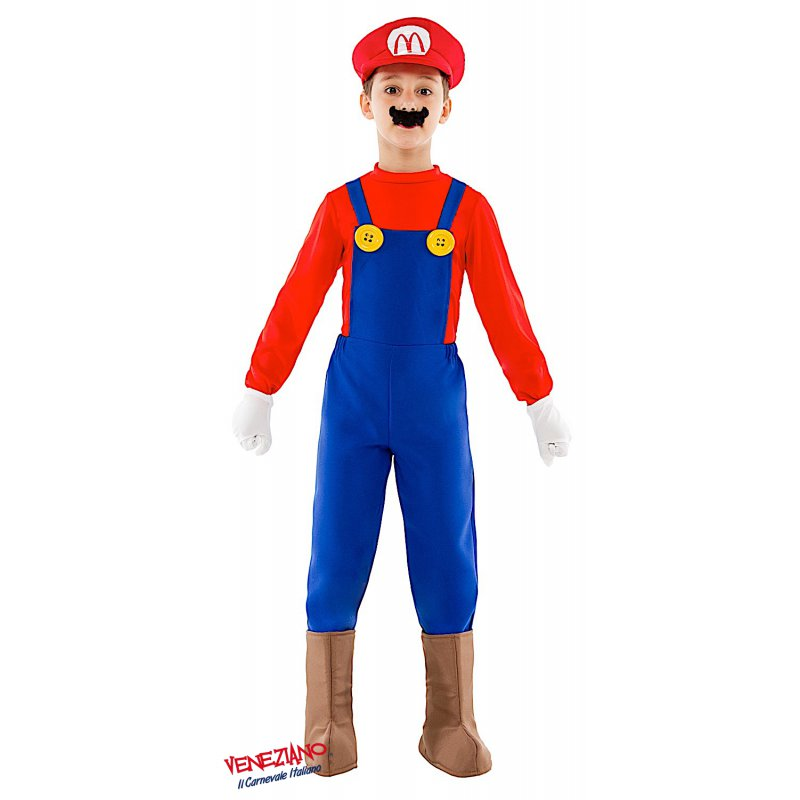 Vestito Carnevale Mario Costume Travestimento Bambino - 51333