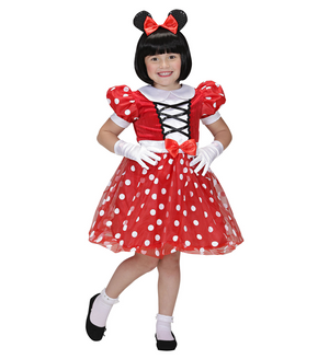 Costume Vestito Abito Travestimento Carnevale Bambina Topina