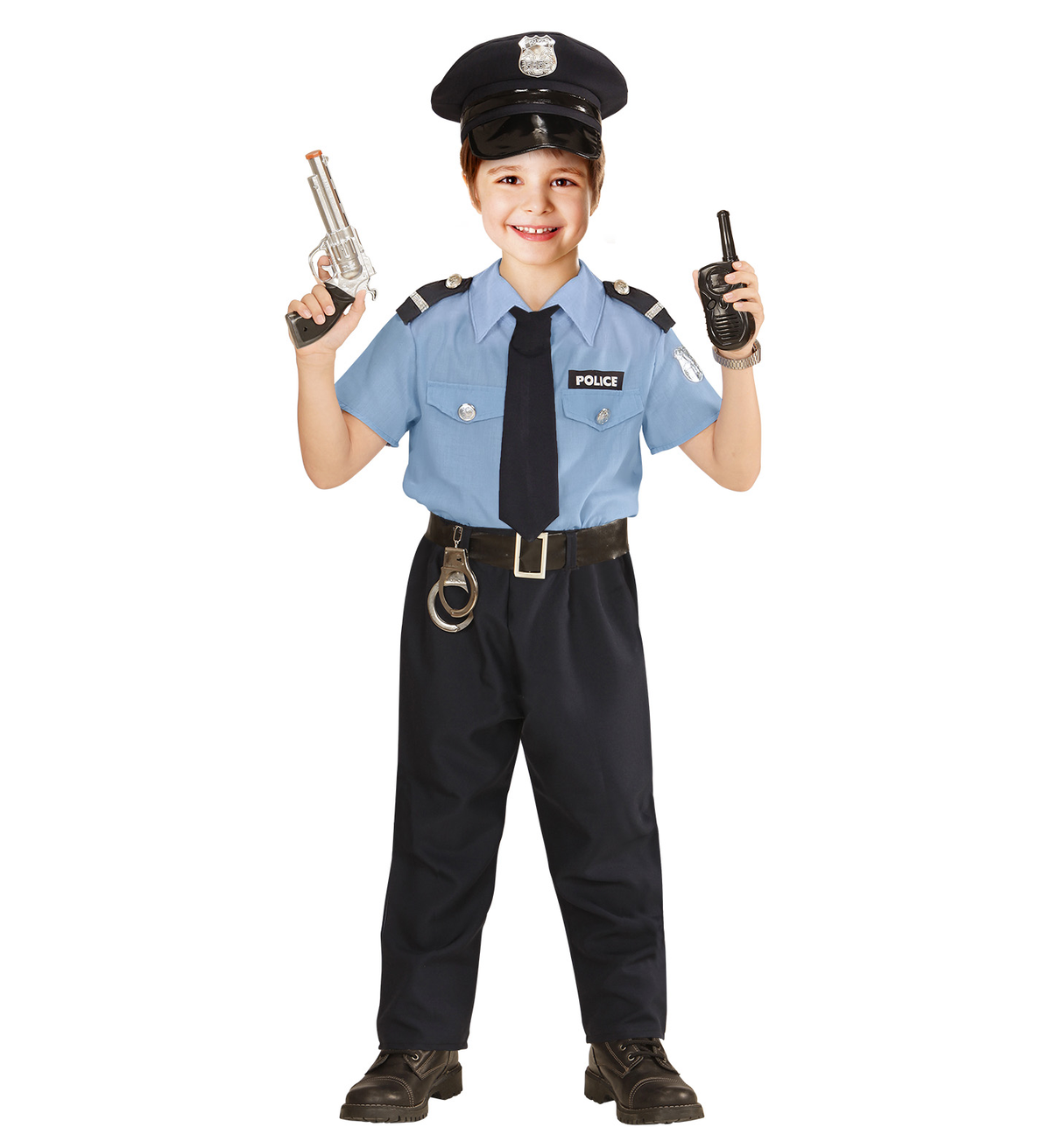 Costume Vestito Abito Travestimento Carnevale Bambino Poliziotto
