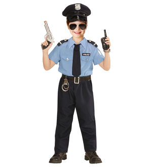 Costume Vestito Abito Travestimento Carnevale Bambino Poliziotto