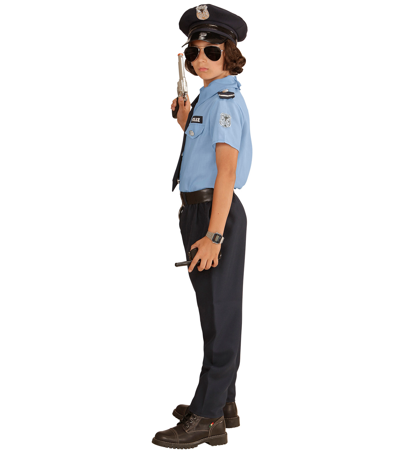 Costume Vestito Abito Travestimento Carnevale Bambino Poliziotto